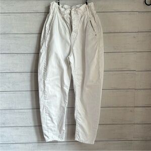 Zara white High waisted Paper bag Jeans